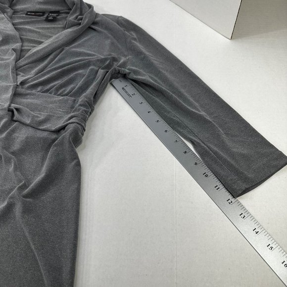 New York And Company Women's Size Large Top Long Sleeve Pullover Gray Preowned - Picture 9 of 11